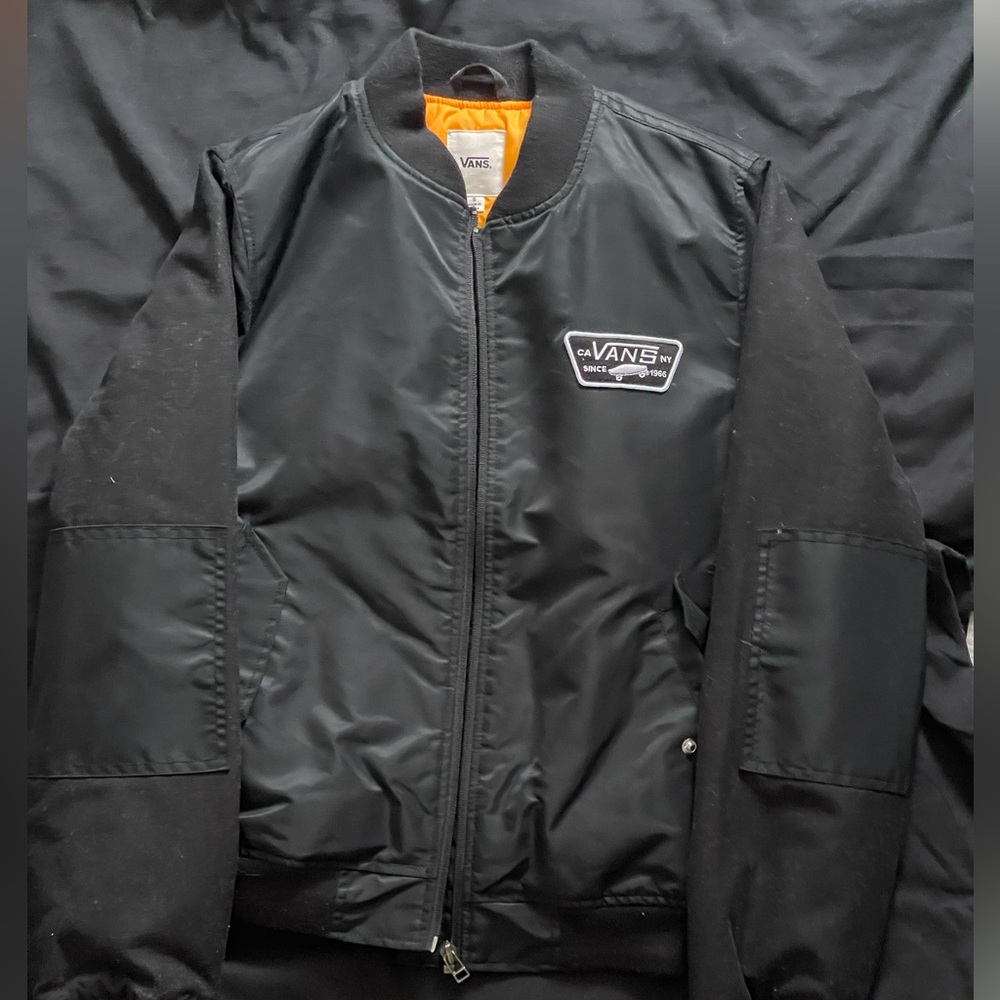 Black Vans bomber jacket, Only worn twice